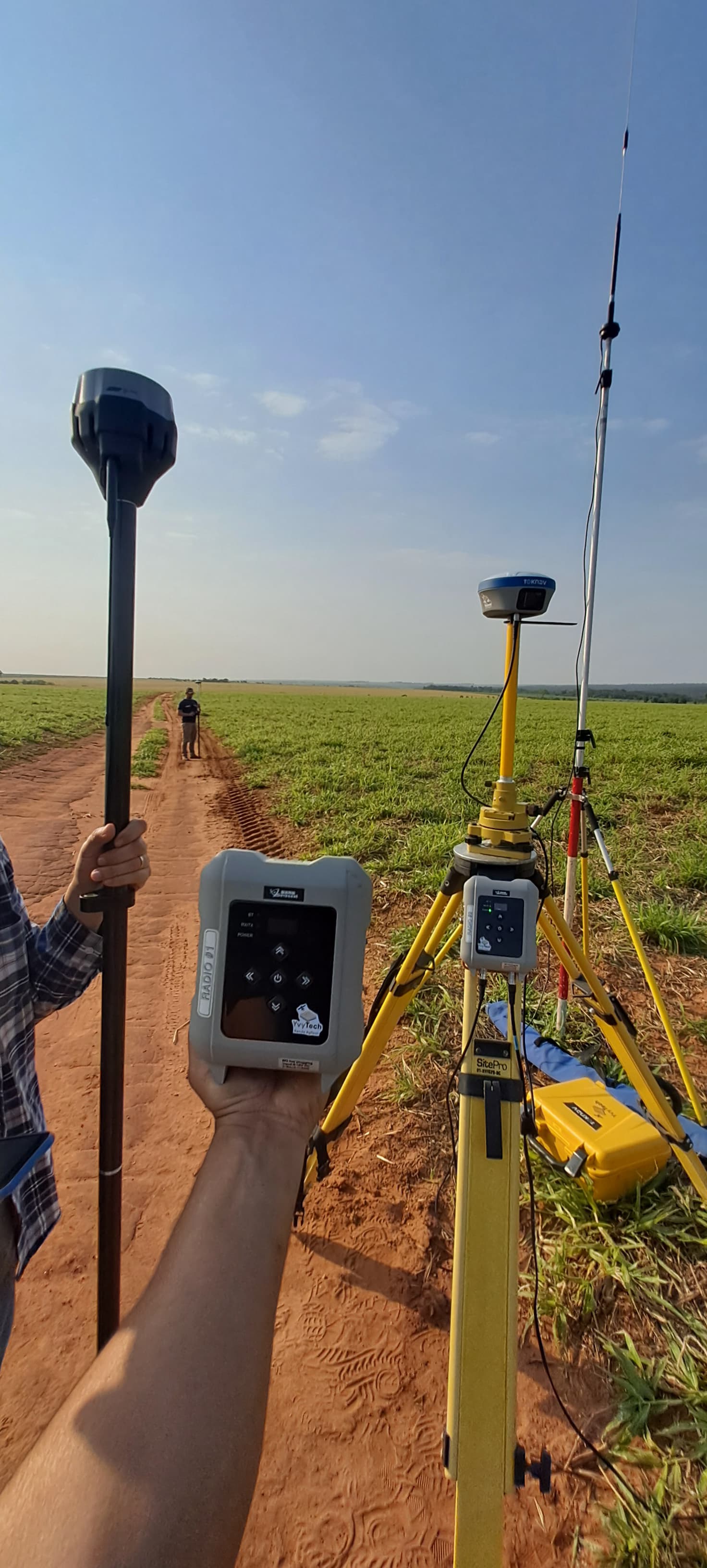 Equipo RTK en campo